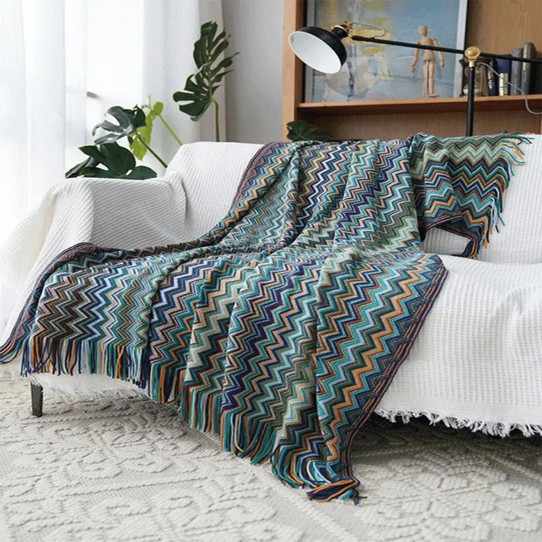 Marbella™ Boho Tassel Throw Blanket