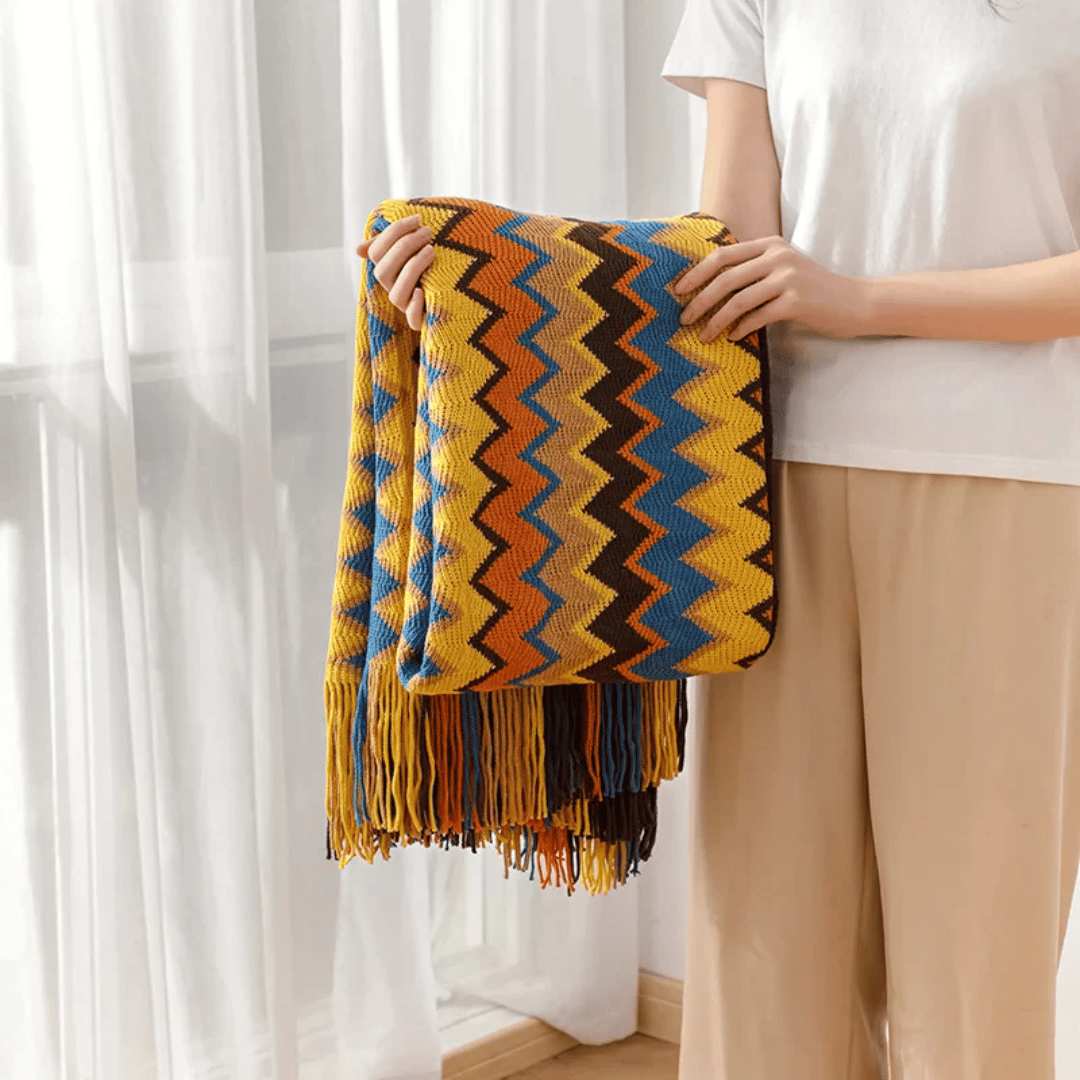 Marbella™ Boho Tassel Throw Blanket
