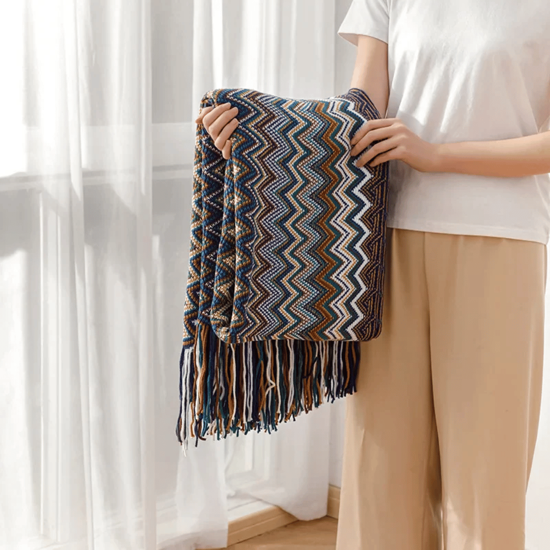 Marbella™ Boho Tassel Throw Blanket