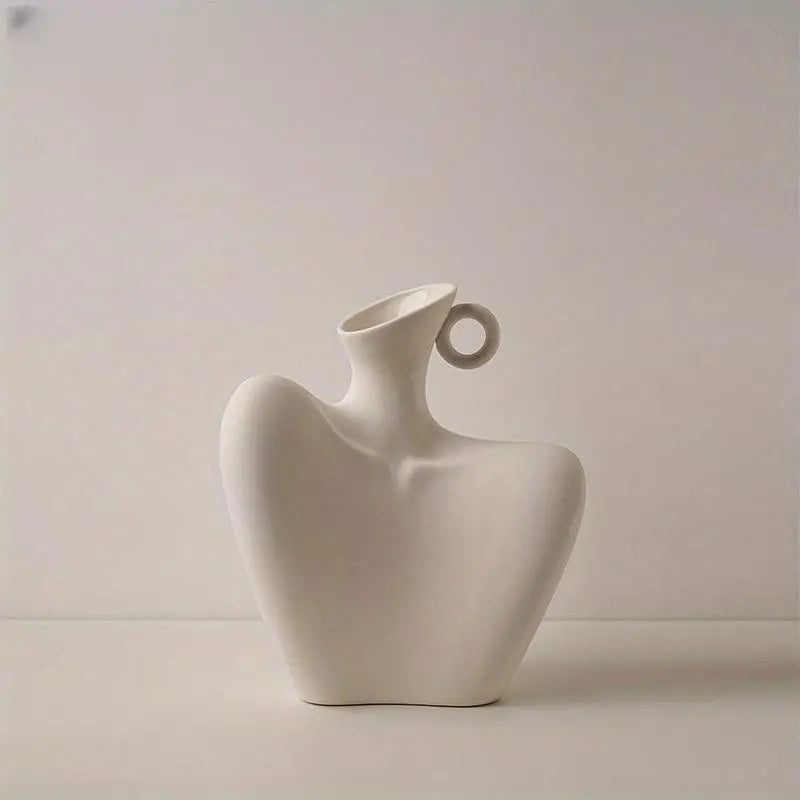 Abstract Collarbone Ceramic Vase