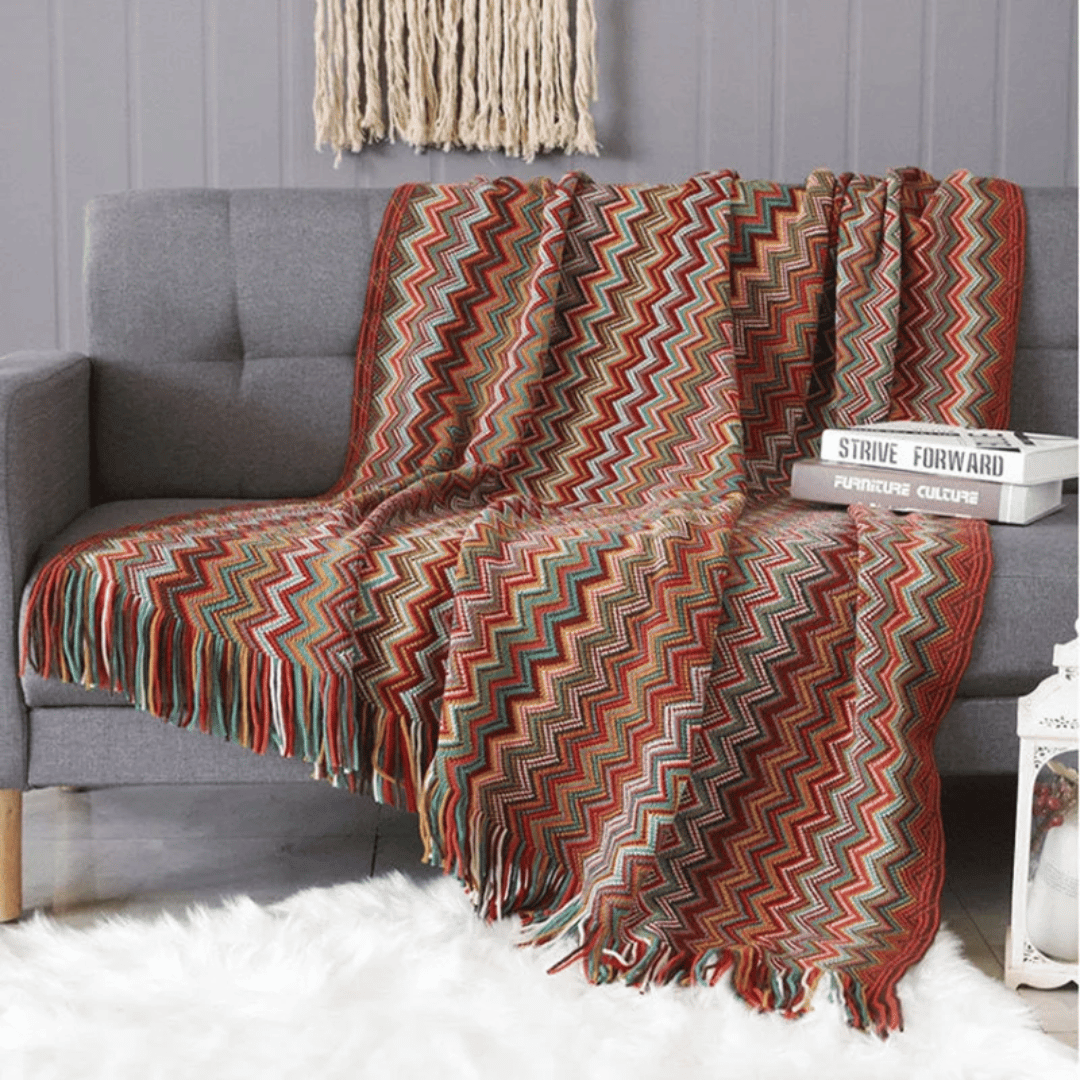 Marbella™ Boho Tassel Throw Blanket