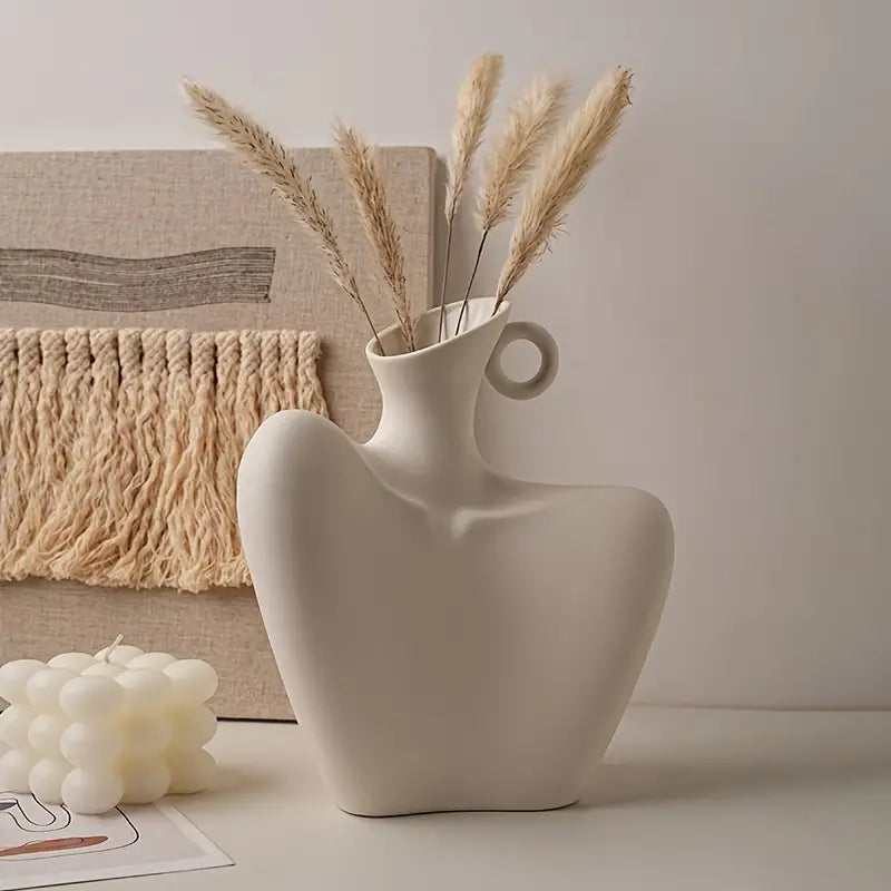 Abstract Collarbone Ceramic Vase