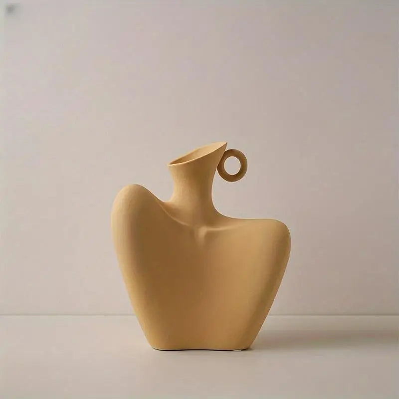 Abstract Collarbone Ceramic Vase