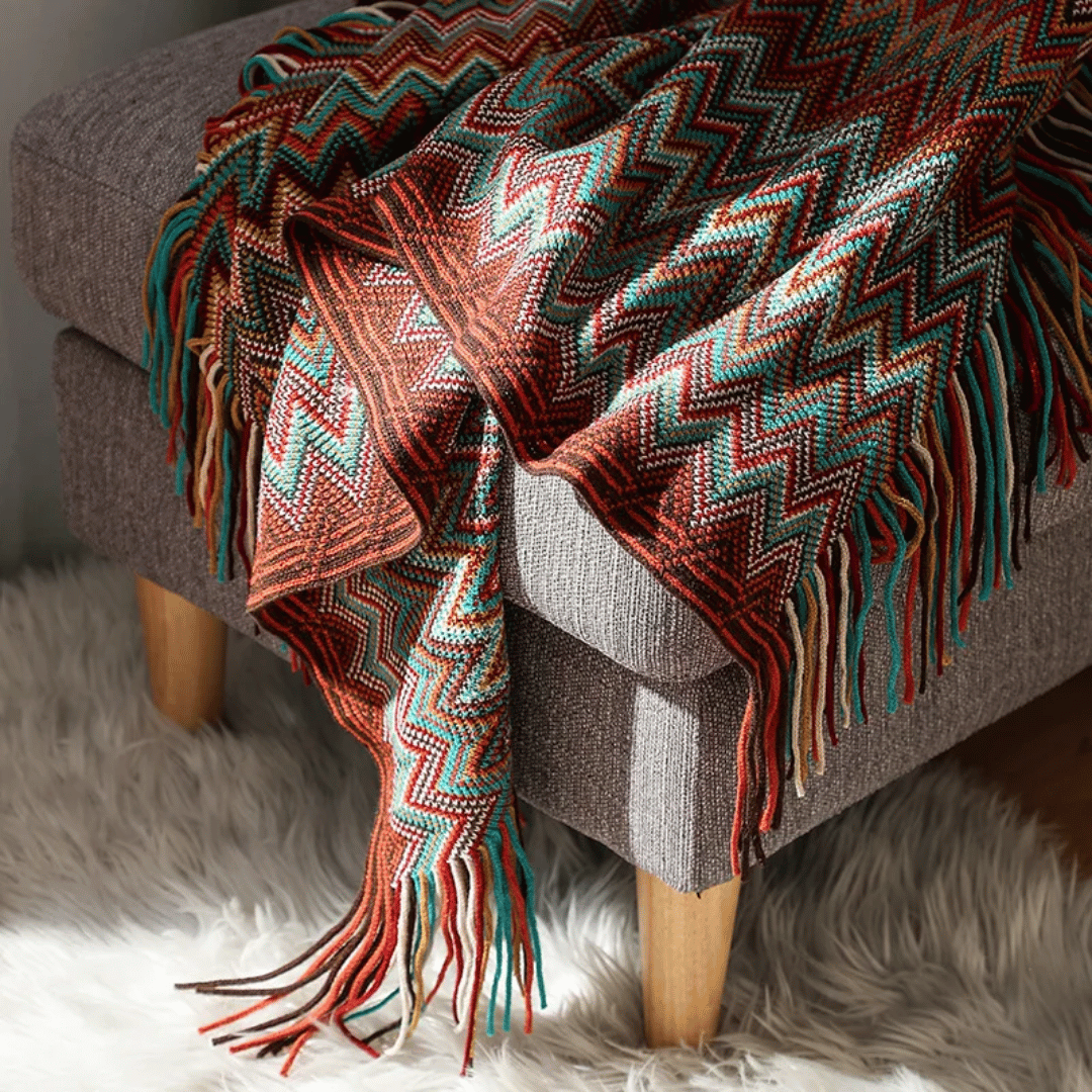 Marbella™ Boho Tassel Throw Blanket