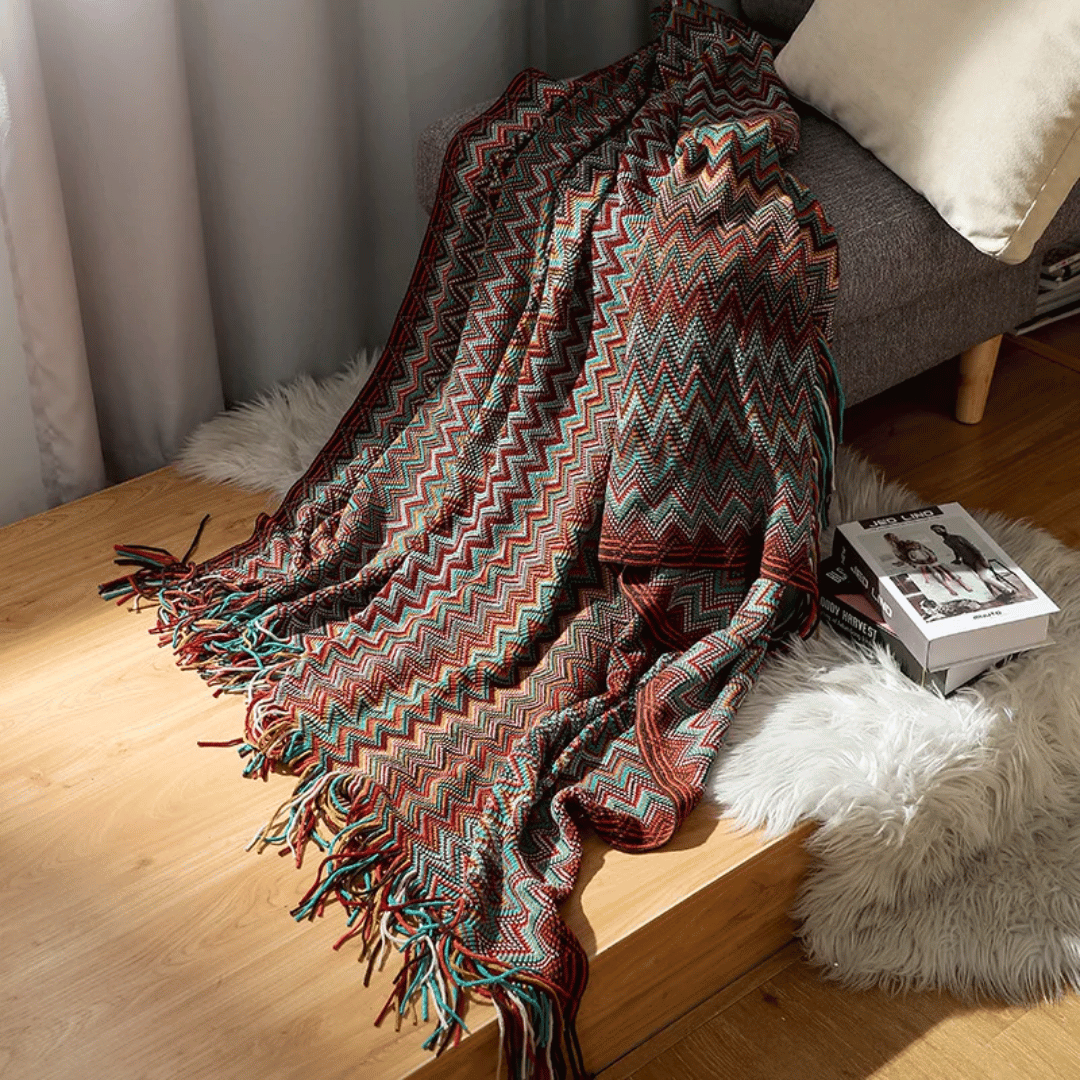 Marbella™ Boho Tassel Throw Blanket