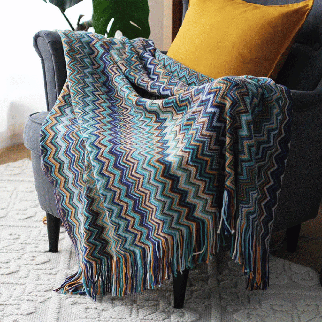 Marbella™ Boho Tassel Throw Blanket