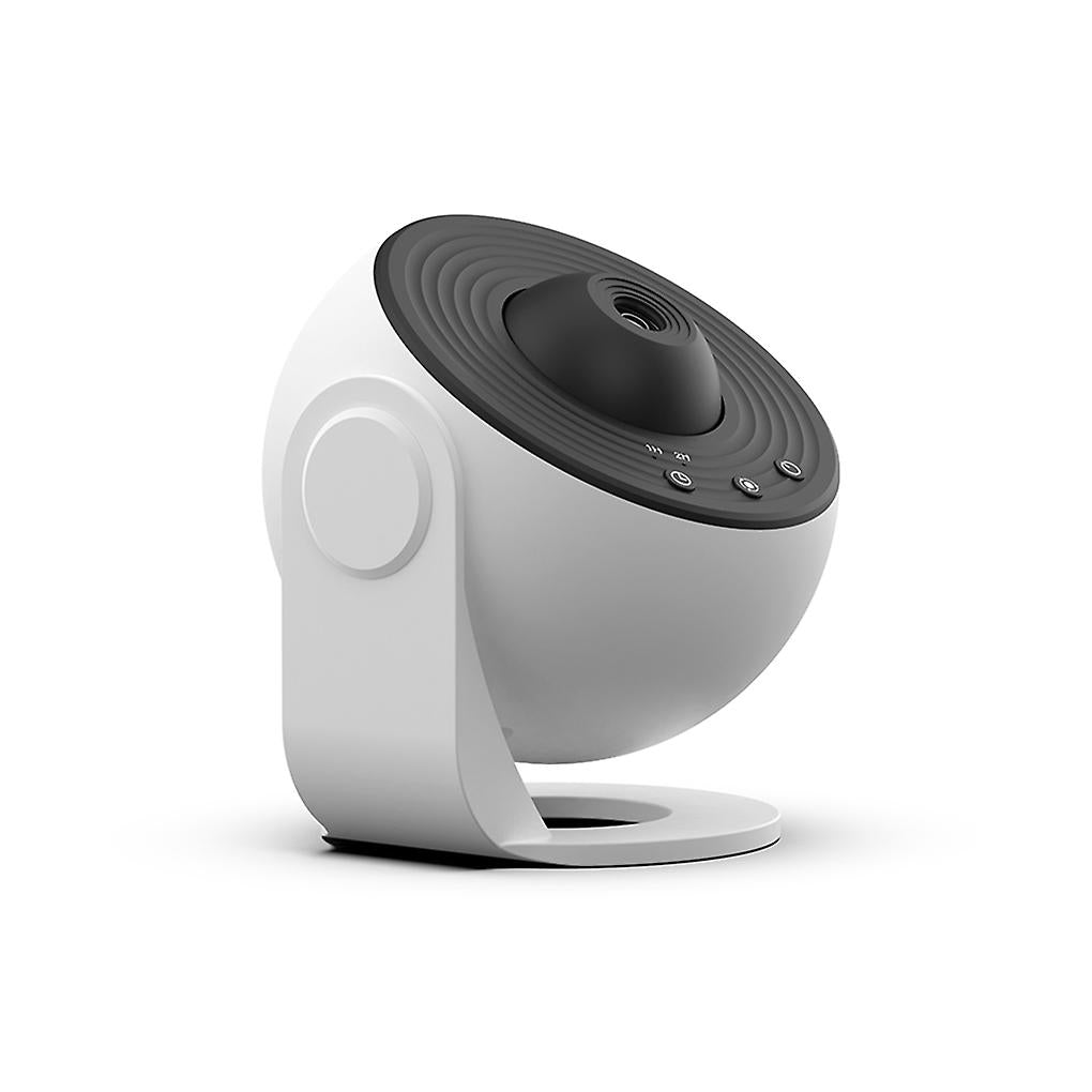 White and black spherical camera on a white background