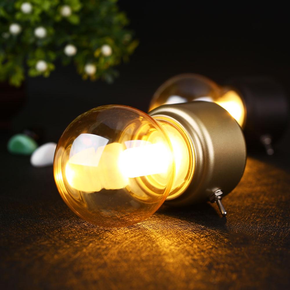 Light bulb on a dark surface with a blurred background