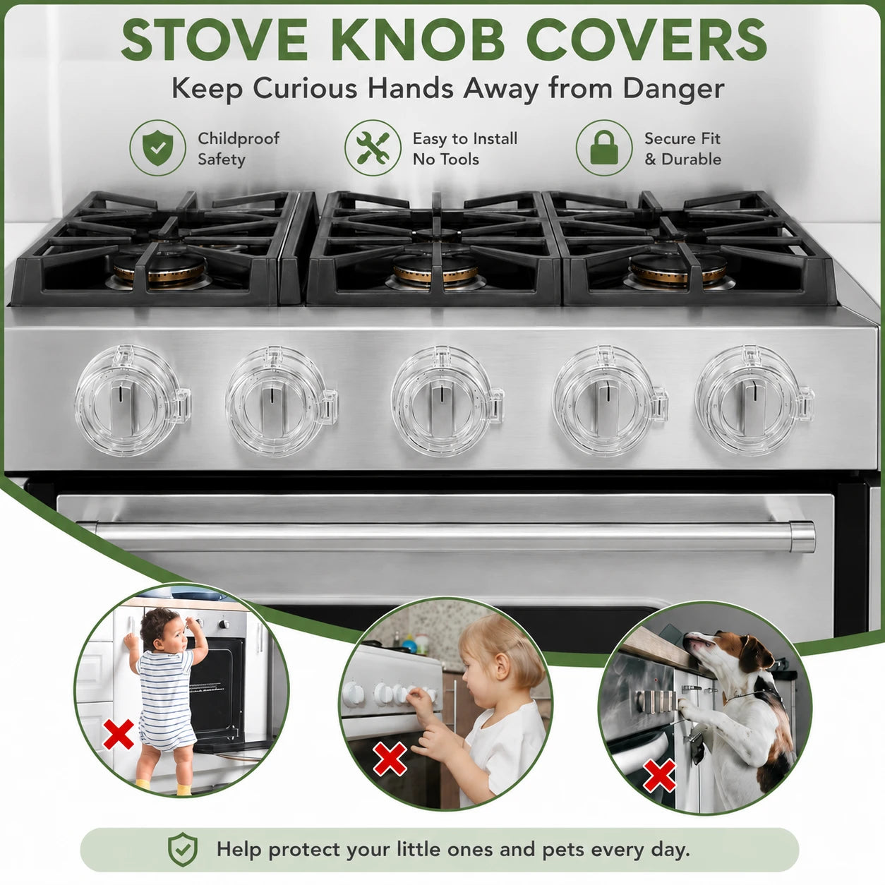SafeKnob™ Child Safety Stove Covers