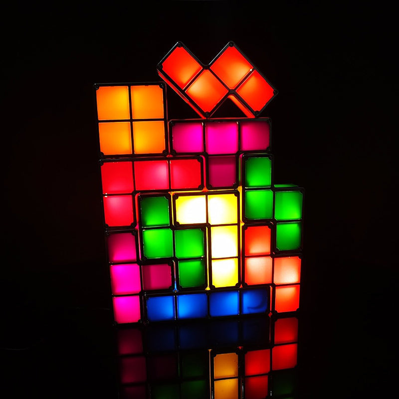 Colorful Rubik's cube light on a black background