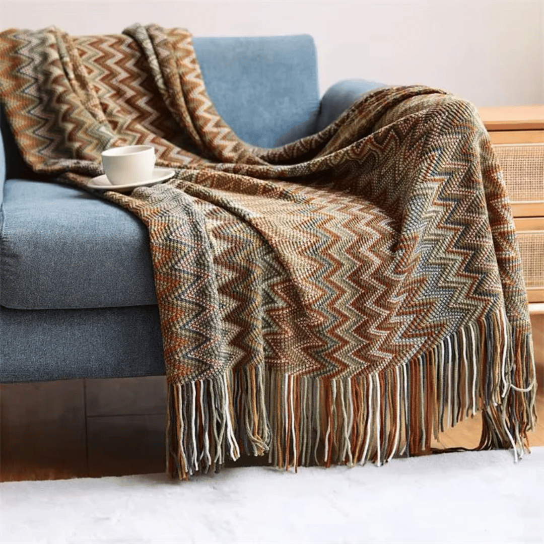 Marbella™ Boho Tassel Throw Blanket