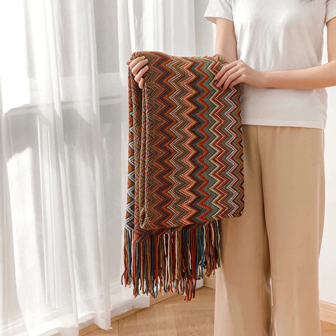 Marbella™ Boho Tassel Throw Blanket