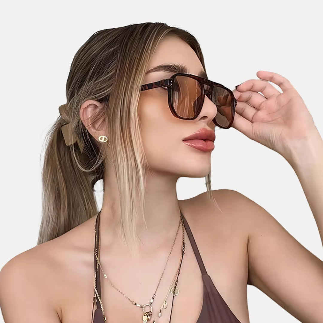 Isla Retro Luxe Square Sunglasses