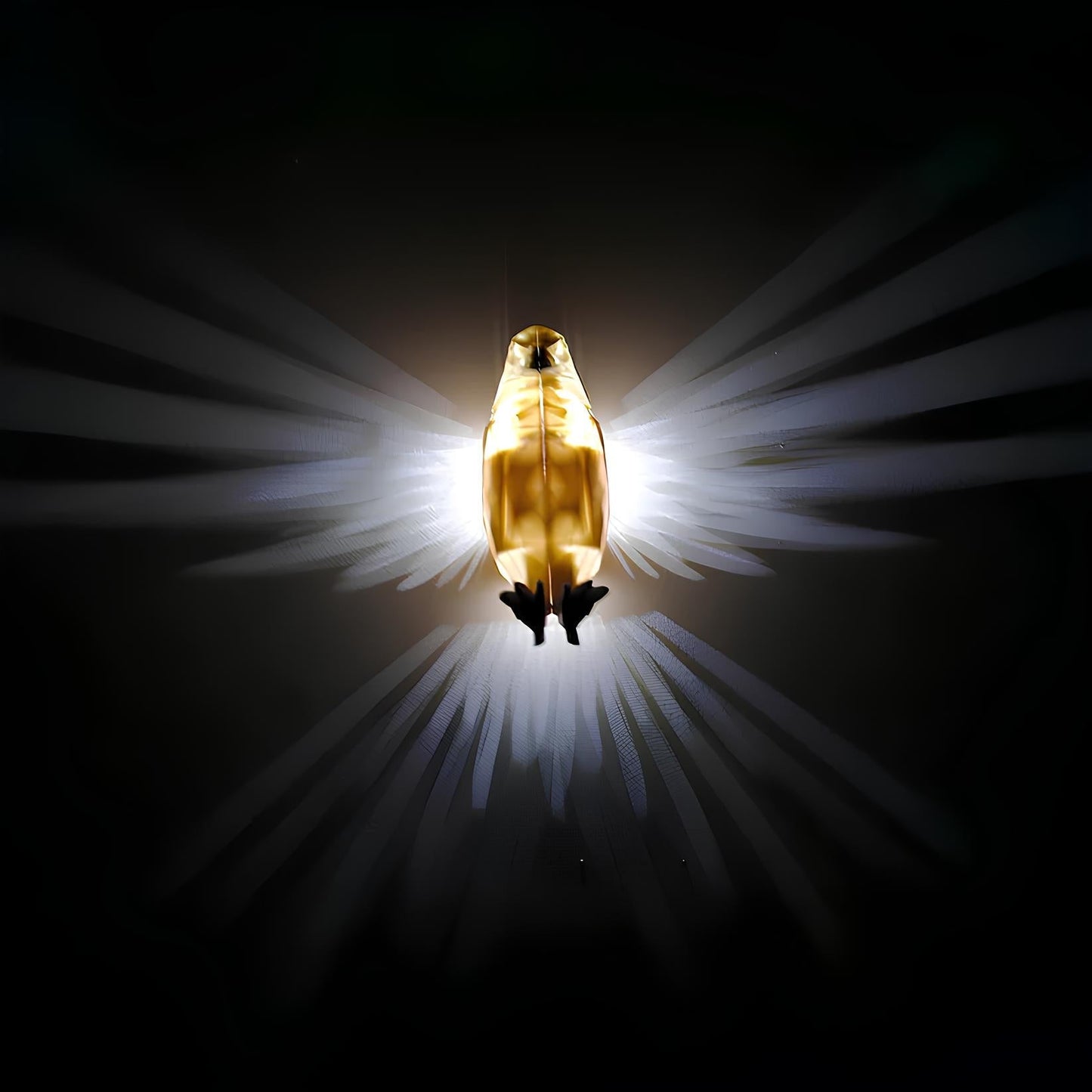 Light bulb with a glowing effect on a dark background