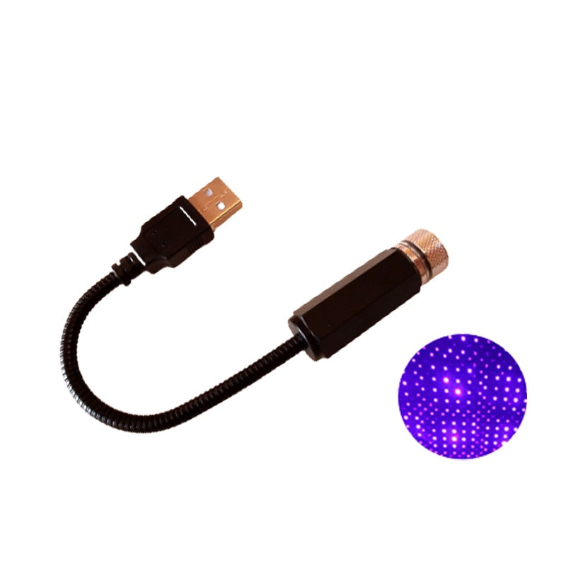 USB light with a purple LED light on a white background