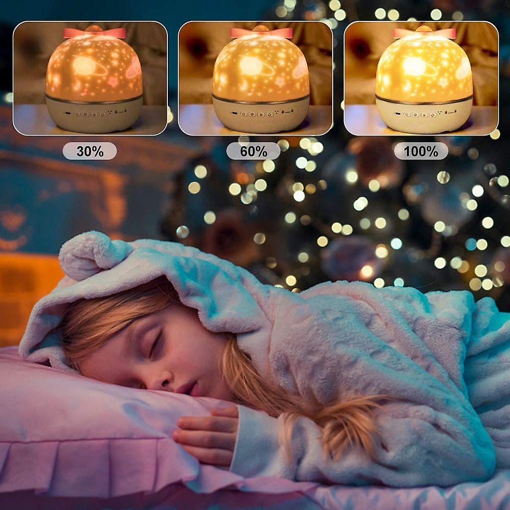 Child sleeping under a blanket with a night light in the background