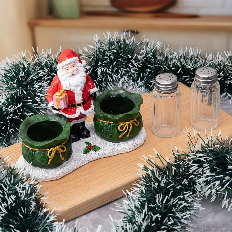 Christmas Glass Pepper Salt Jar