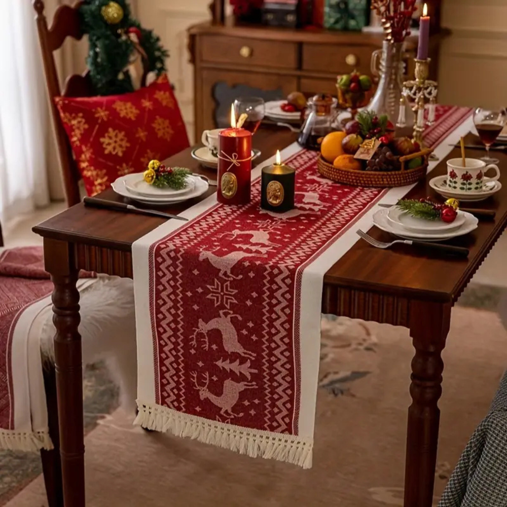 Christmas Reindeer Table Runner