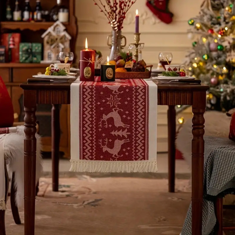 Christmas Reindeer Table Runner