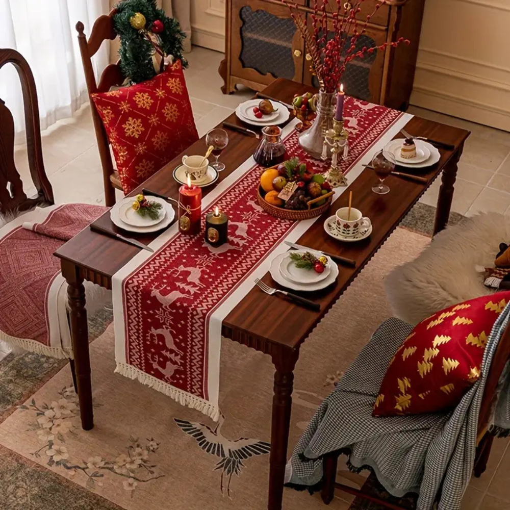 Christmas Reindeer Table Runner