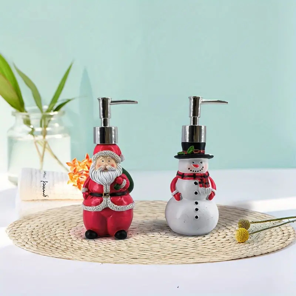 Holiday-Themed Resin Soap Dispenser Set