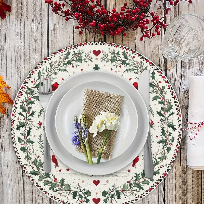 Round Christmas Tree Placemats