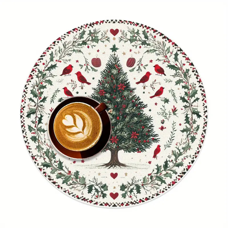 Round Christmas Tree Placemats