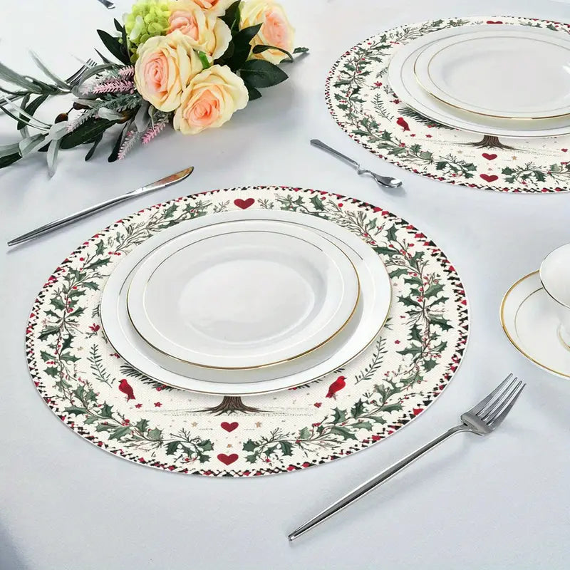 Round Christmas Tree Placemats