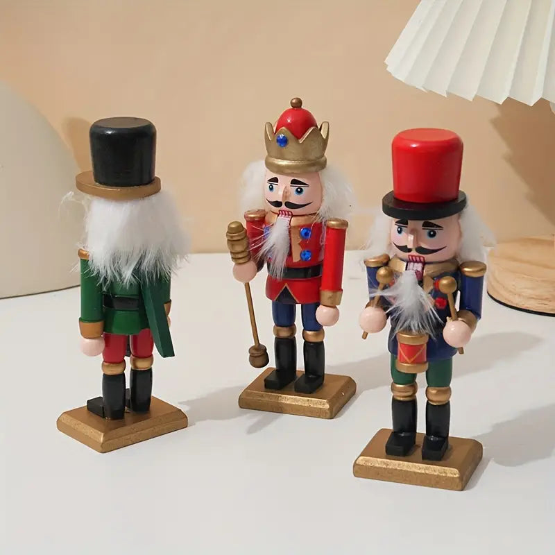 Wooden Nutcracker Decor Set