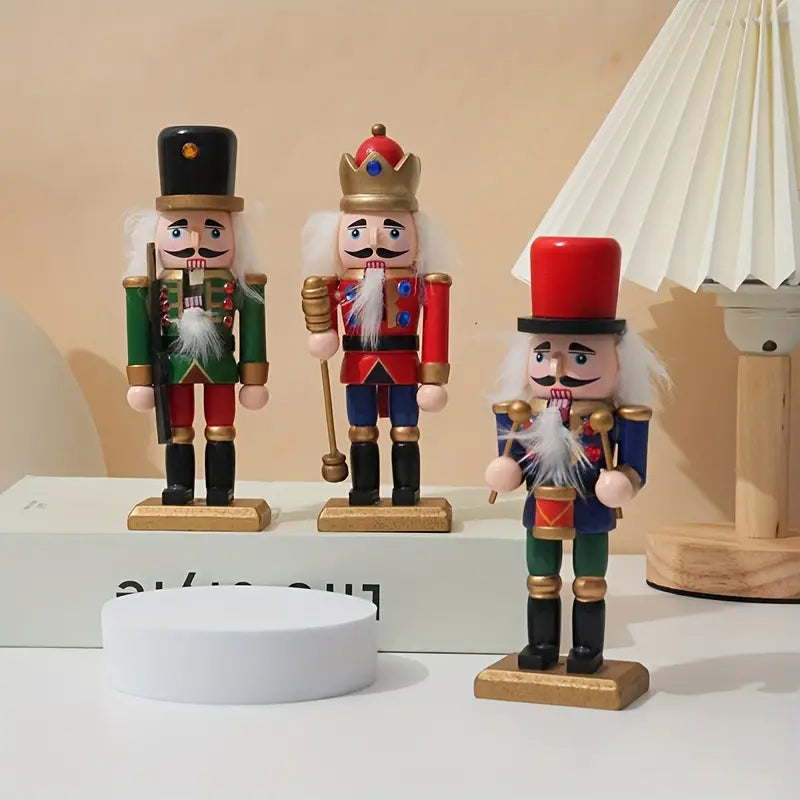 Wooden Nutcracker Decor Set