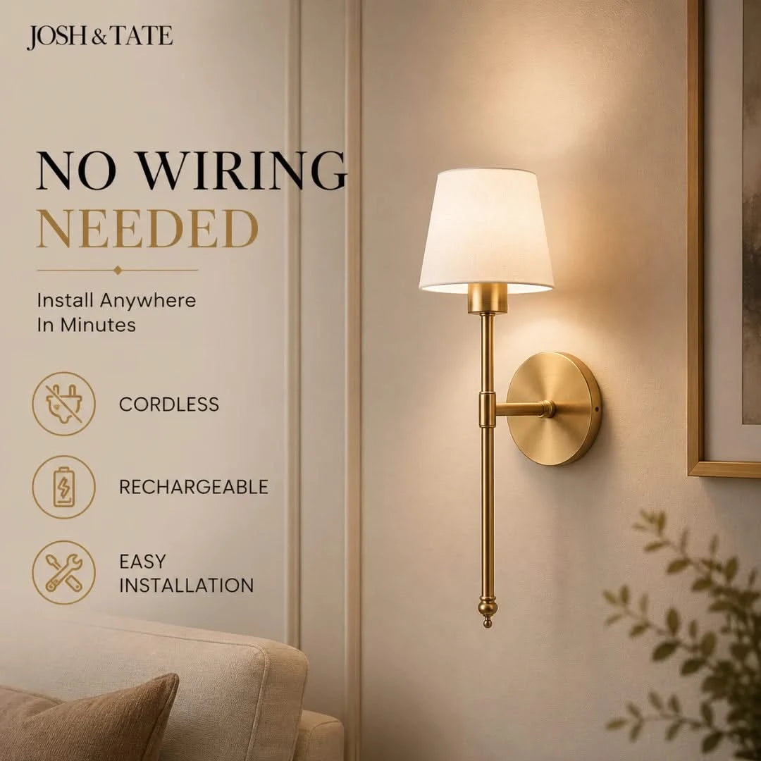 Cordless Fabric Wall Light