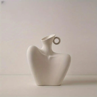 Abstract Collarbone Ceramic Vase