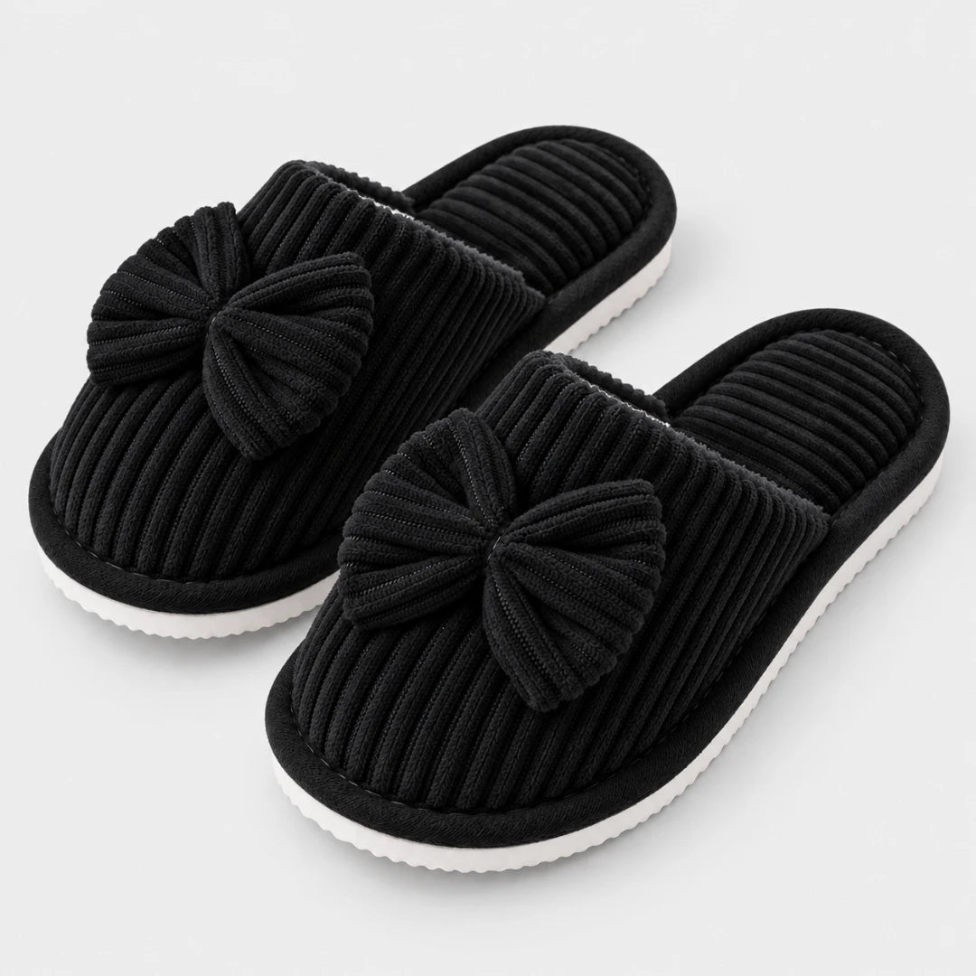 CordBow™ Corduroy Bow Slippers