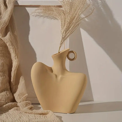 Abstract Collarbone Ceramic Vase