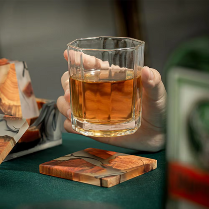 Wood Resin Square Coasters