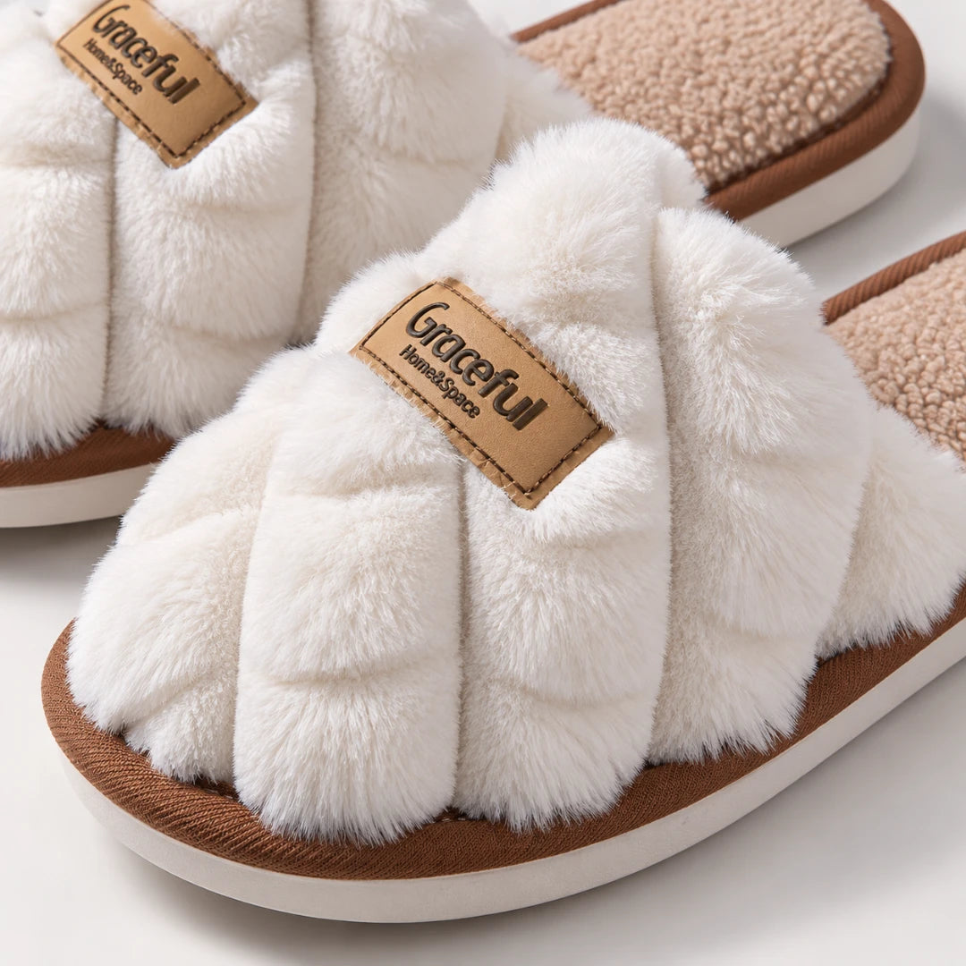 CloudSlide™ Quilted Plush Slippers