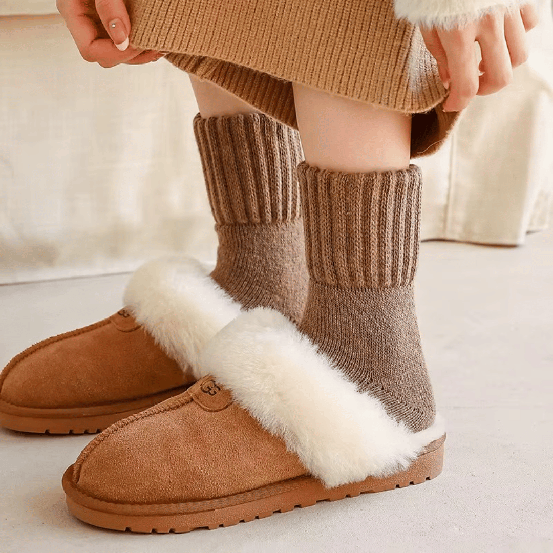 Celeste Knitted Cashmere Socks - 5 Pairs