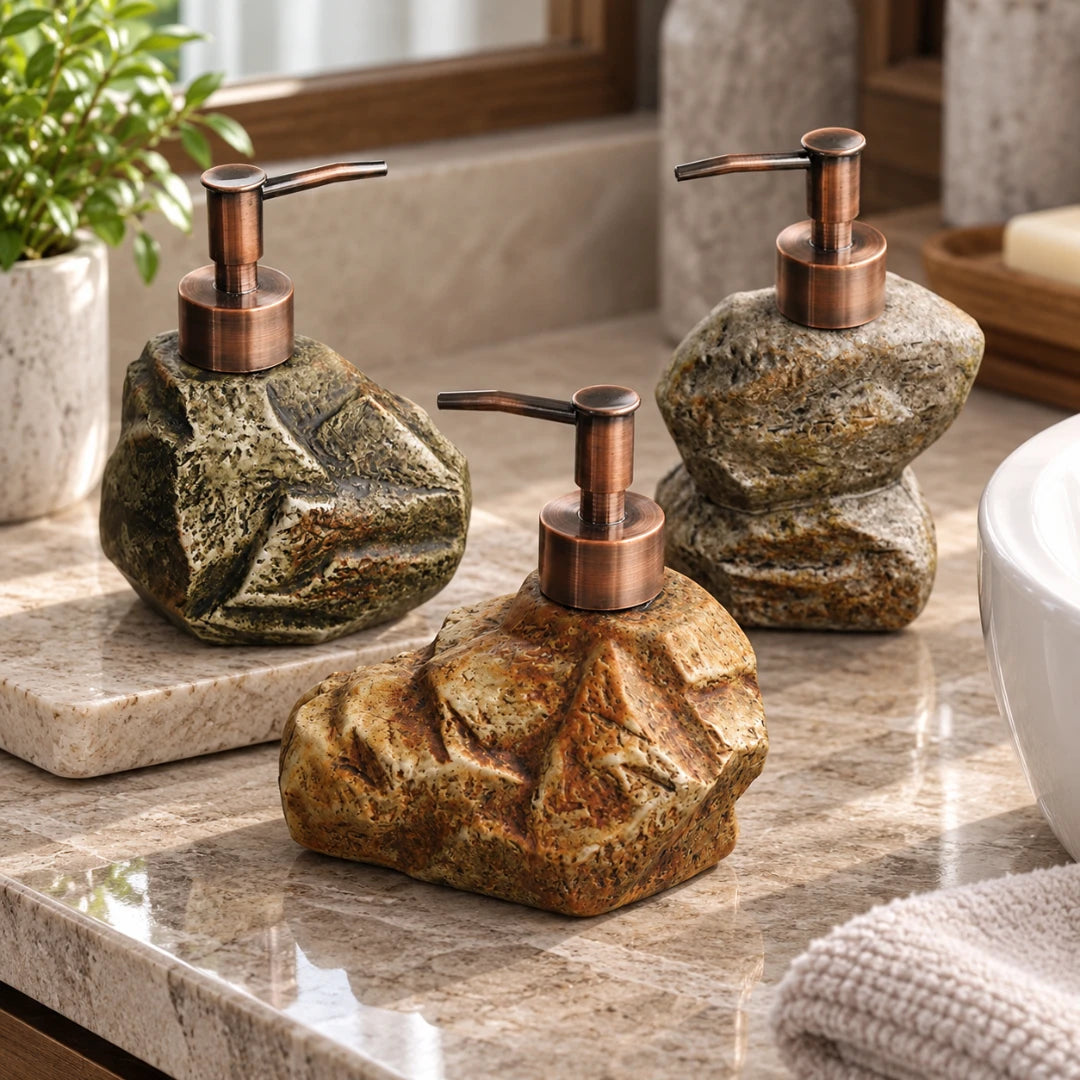 BoulderBath™ Ceramic Soap Dispenser