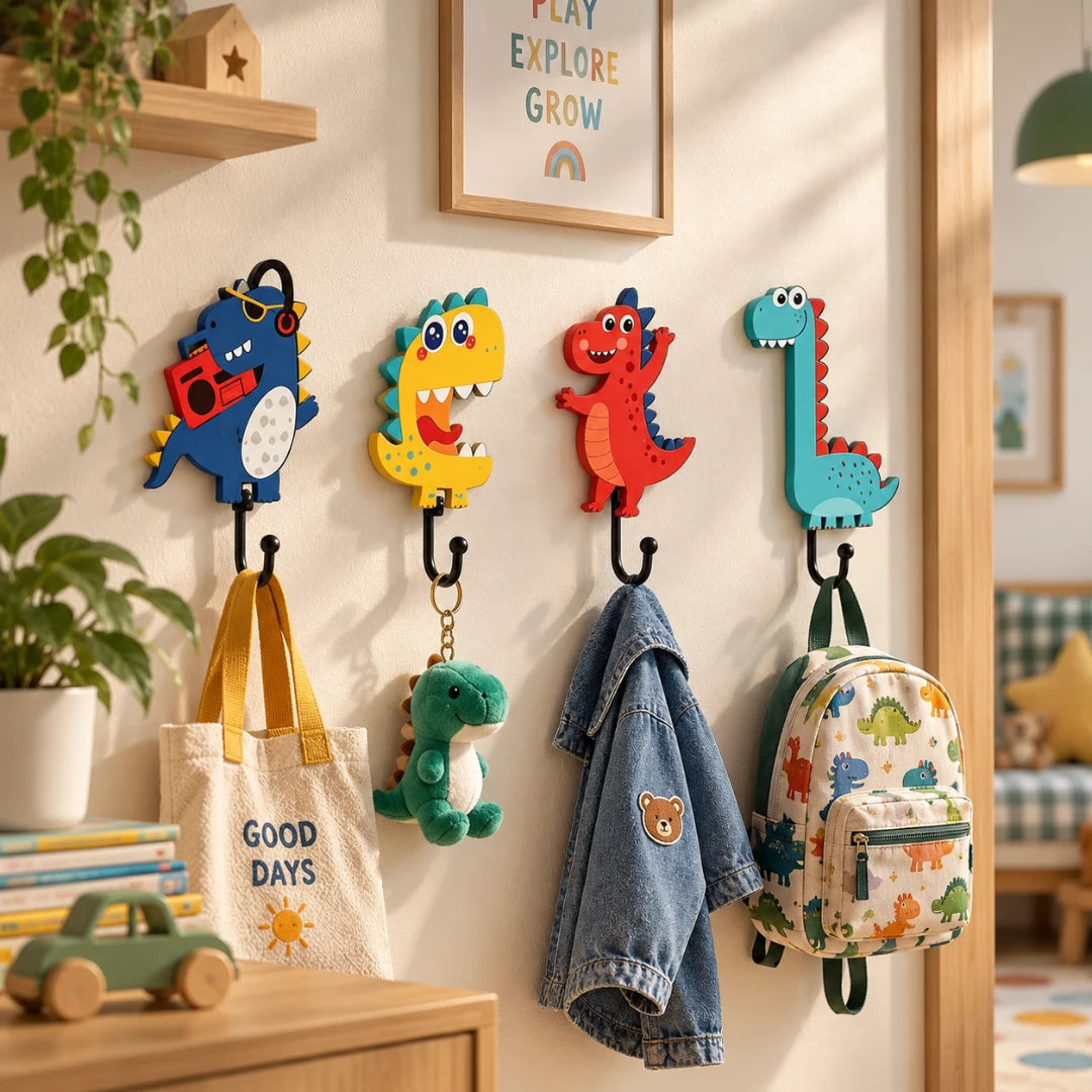 DinoRack™ Dino Wall Hooks