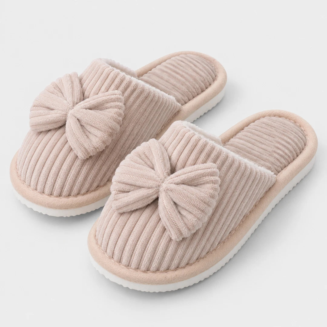 CordBow™ Corduroy Bow Slippers