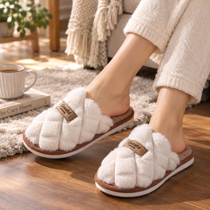 CloudSlide™ Quilted Plush Slippers
