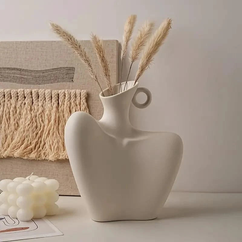 Abstract Collarbone Ceramic Vase