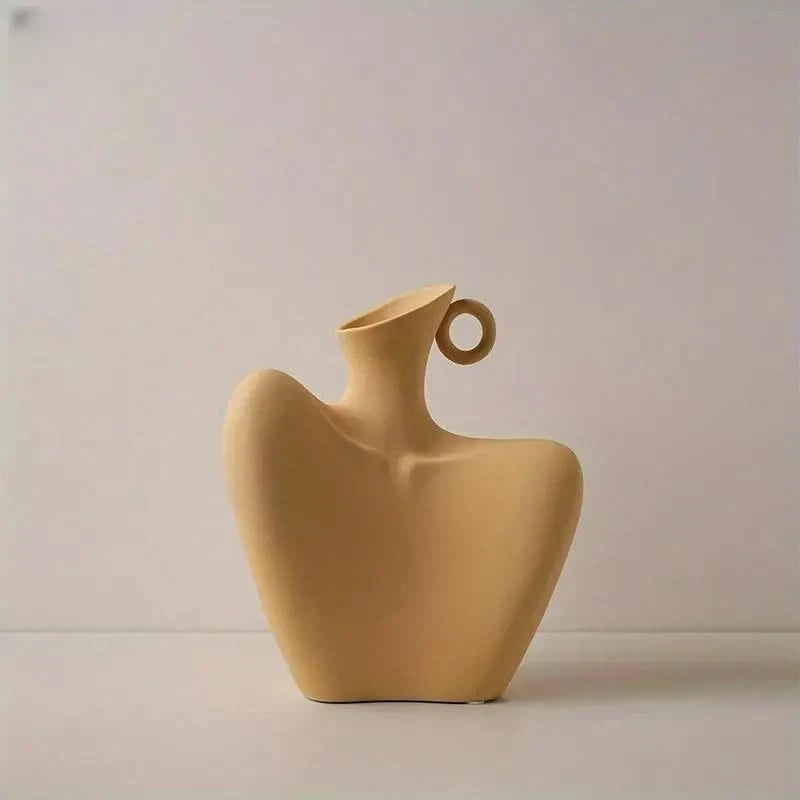 Abstract Collarbone Ceramic Vase