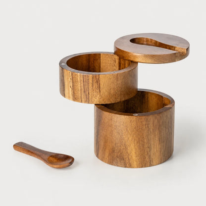 AcaciaJar™ Seasoning Box Storage