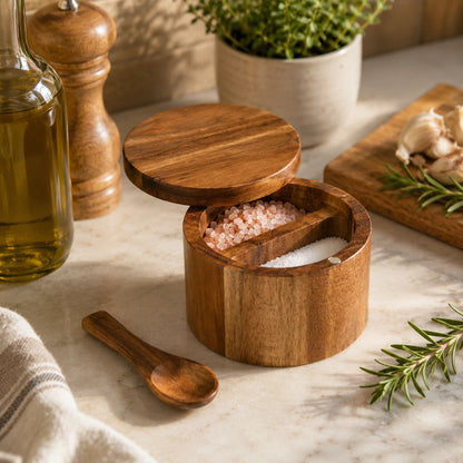 AcaciaJar™ Seasoning Box Storage