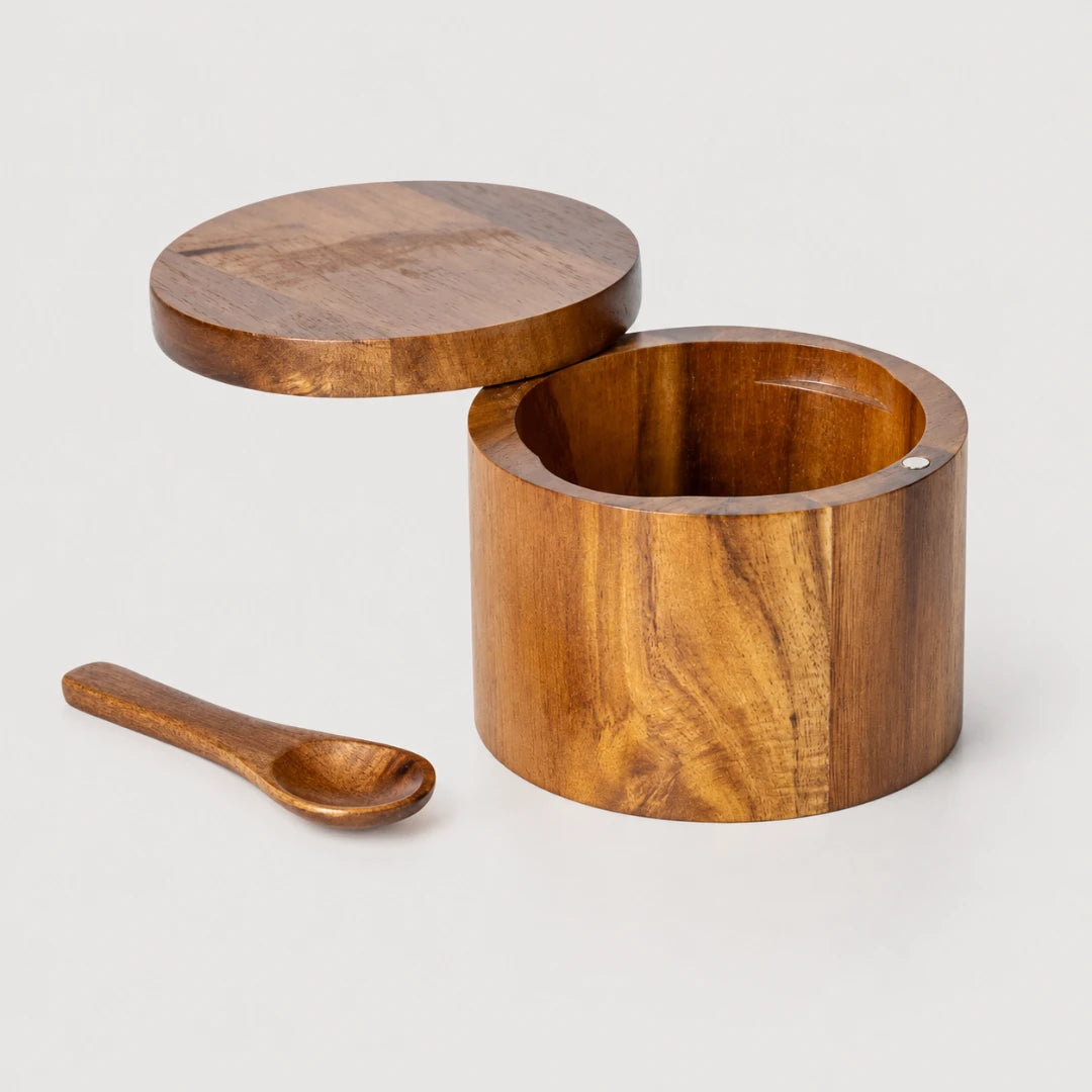 AcaciaJar™ Seasoning Box Storage