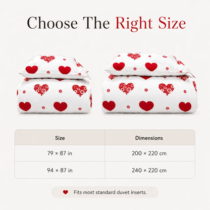 Amora™ Heart Print Bedding Set