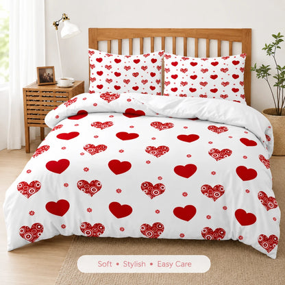 Amora™ Heart Print Bedding Set