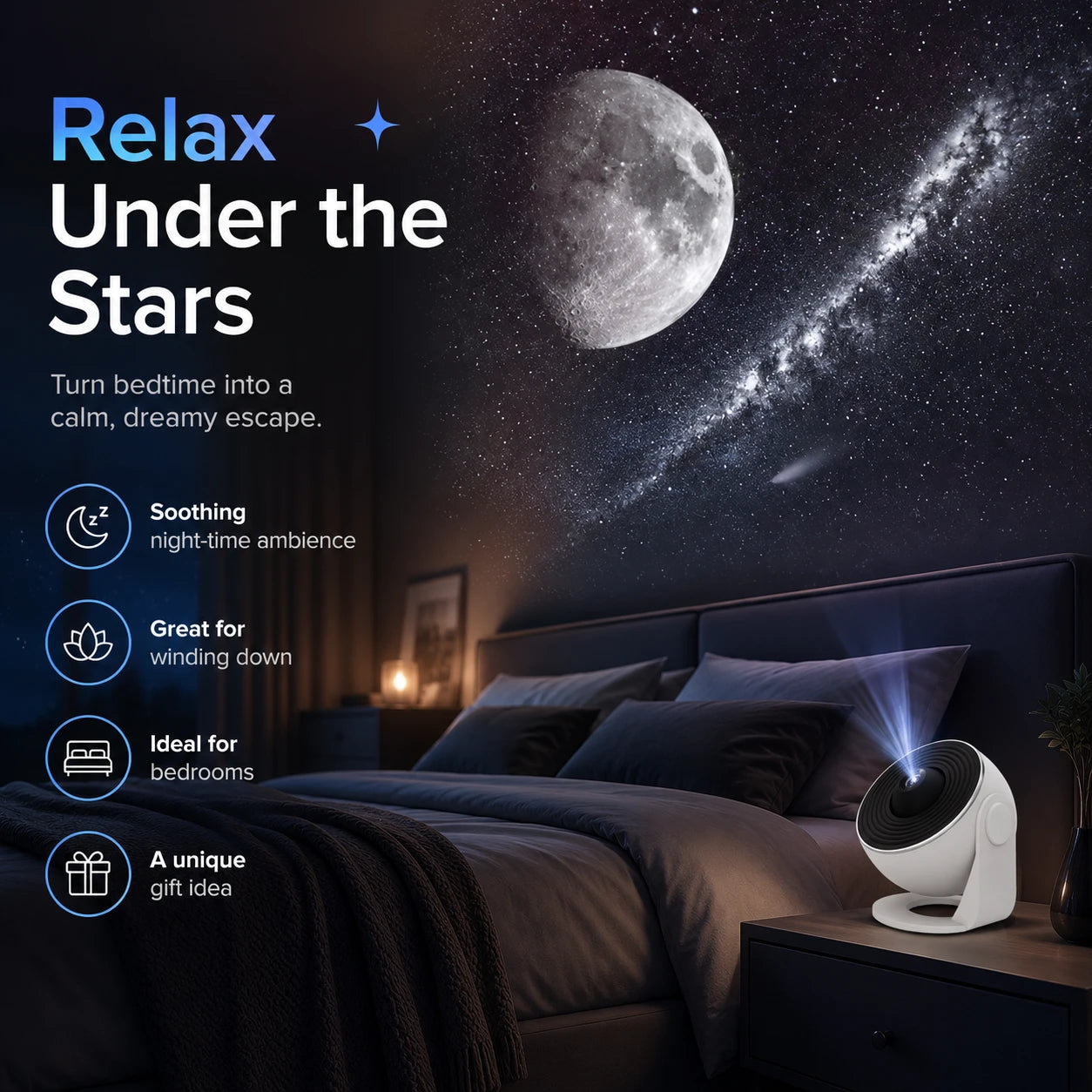 AstroGlow Galaxy Projector Lamp3