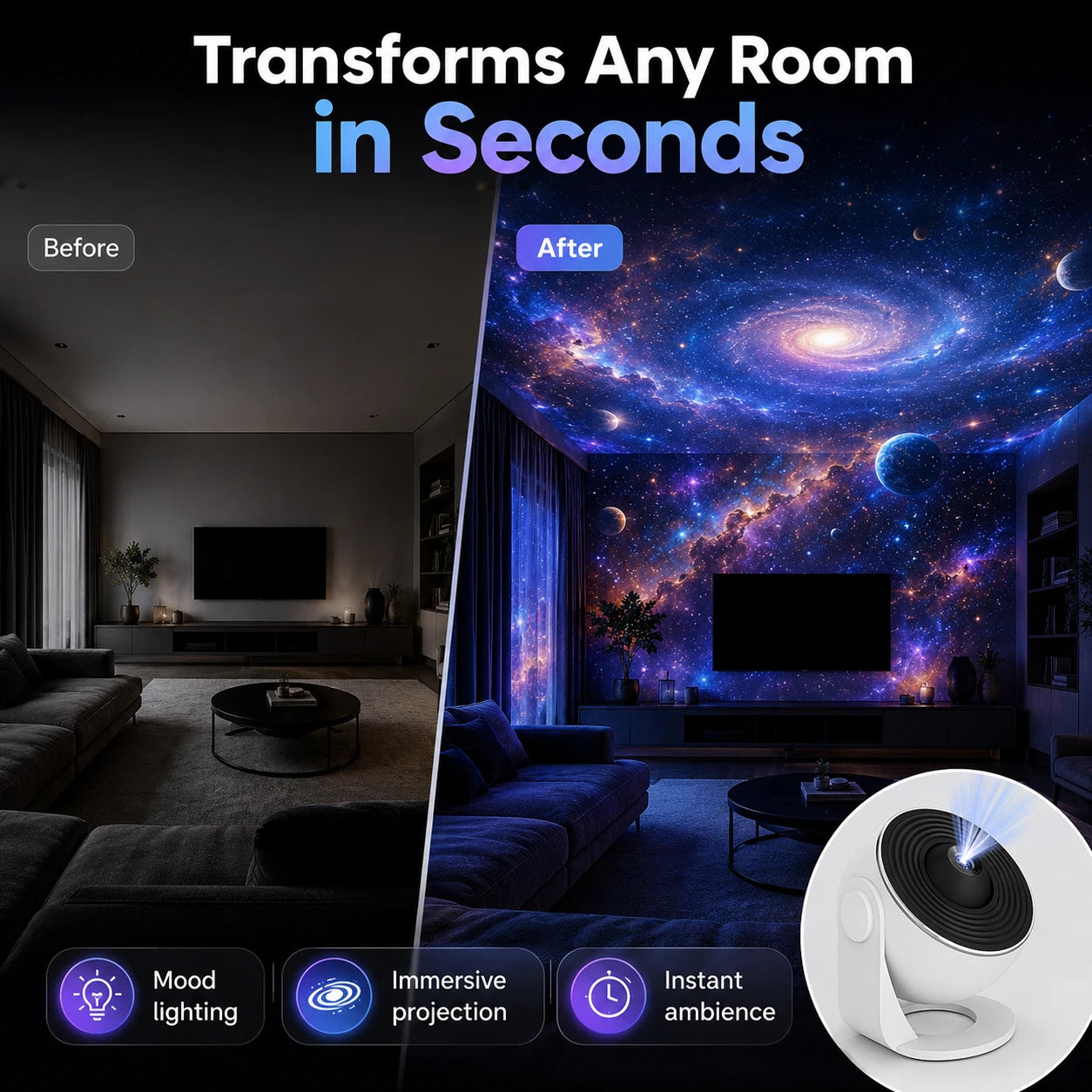 AstroGlow Galaxy Projector Lamp